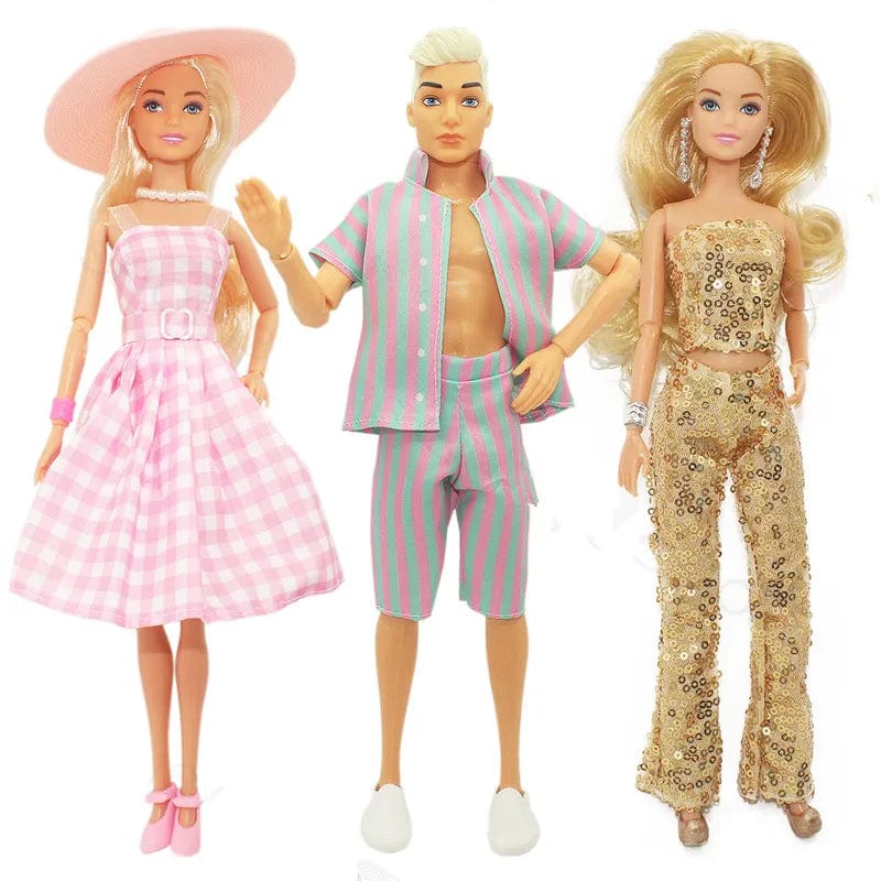 Planet Gates New 30cm Height Female/ Male Doll Couple Doll with Clothes Suit Dress Up Toys for Children