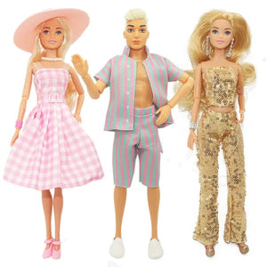 Planet Gates New 30cm Height Female/ Male Doll Couple Doll with Clothes Suit Dress Up Toys for Children
