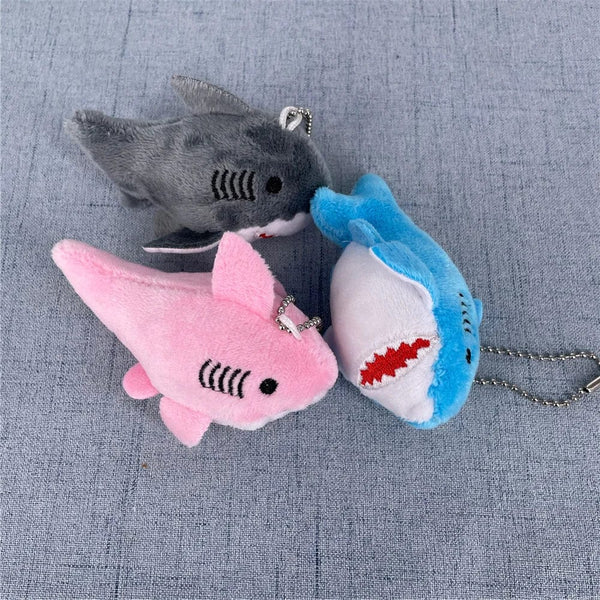 Planet Gates NEW 3Colors , Size 8CM Stuffed Plush Shark Ocean Animal Plush Toy Doll , With Keychain Gift