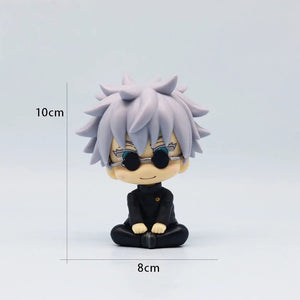 Planet Gates New 5Pcs/set Jujutsu Kaisen Cute Yuji Itadori Gojo Satoru Q Ver. PVC Action Figures Anime Figure Model Toys Collection Doll Gift