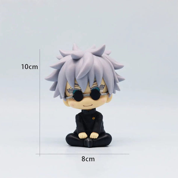 Planet Gates New 5Pcs/set Jujutsu Kaisen Cute Yuji Itadori Gojo Satoru Q Ver. PVC Action Figures Anime Figure Model Toys Collection Doll Gift