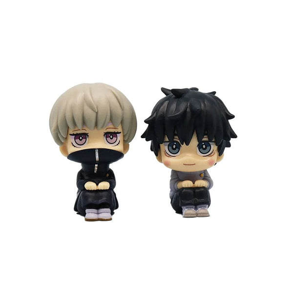 Planet Gates New 5Pcs/set Jujutsu Kaisen Cute Yuji Itadori Gojo Satoru Q Ver. PVC Action Figures Anime Figure Model Toys Collection Doll Gift