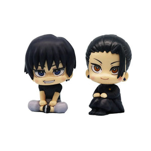 Planet Gates New 5Pcs/set Jujutsu Kaisen Cute Yuji Itadori Gojo Satoru Q Ver. PVC Action Figures Anime Figure Model Toys Collection Doll Gift