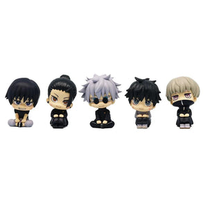 Planet Gates New 5Pcs/set Jujutsu Kaisen Cute Yuji Itadori Gojo Satoru Q Ver. PVC Action Figures Anime Figure Model Toys Collection Doll Gift