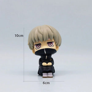 Planet Gates New 5Pcs/set Jujutsu Kaisen Cute Yuji Itadori Gojo Satoru Q Ver. PVC Action Figures Anime Figure Model Toys Collection Doll Gift