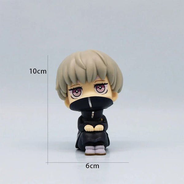 Planet Gates New 5Pcs/set Jujutsu Kaisen Cute Yuji Itadori Gojo Satoru Q Ver. PVC Action Figures Anime Figure Model Toys Collection Doll Gift