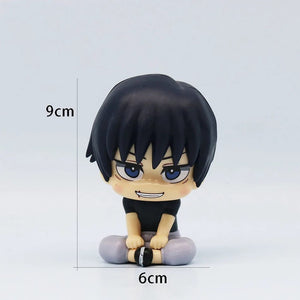 Planet Gates New 5Pcs/set Jujutsu Kaisen Cute Yuji Itadori Gojo Satoru Q Ver. PVC Action Figures Anime Figure Model Toys Collection Doll Gift