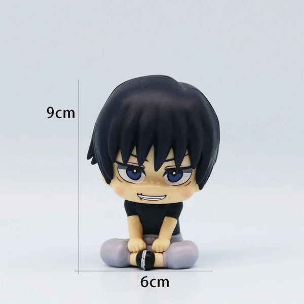 Planet Gates New 5Pcs/set Jujutsu Kaisen Cute Yuji Itadori Gojo Satoru Q Ver. PVC Action Figures Anime Figure Model Toys Collection Doll Gift