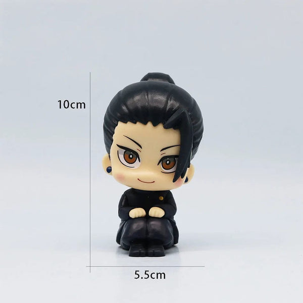 Planet Gates New 5Pcs/set Jujutsu Kaisen Cute Yuji Itadori Gojo Satoru Q Ver. PVC Action Figures Anime Figure Model Toys Collection Doll Gift