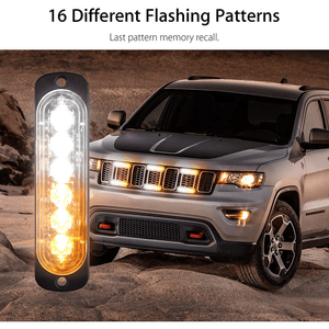 Planet Gates New 6 LED Emergency Strobe Lights Red Blue Strobe Warning Flashing Car Light Caution Hazard Lighting Bar For Cars Truck
