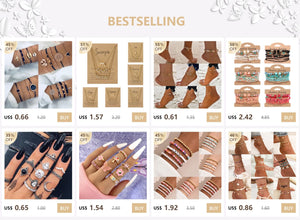 Planet Gates New 6 Pairs/set Hoop Earrings Gold Silver color Small Big Circle Earring Set for Women Simple Punk Ear Clip 2019 Fashion Jewelry