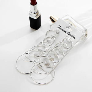 Planet Gates New 6 Pairs/set Hoop Earrings Gold Silver color Small Big Circle Earring Set for Women Simple Punk Ear Clip 2019 Fashion Jewelry