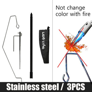 Planet Gates New 67g Ultralight Titanium Camping Lamp Post Pole Portable Fishing Hanging Light Fixing Stand Holder Lumena M3 Lantern Stand