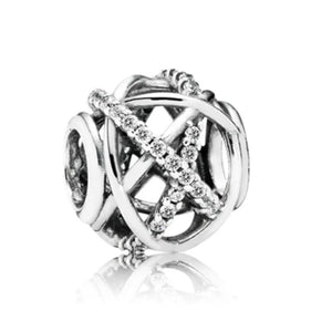 Planet Gates NEW 925 Sterling Silver Charm Fit Original Bracelet Accessories Women Jewelry White Series Football Snake Dreamcatcher Cross