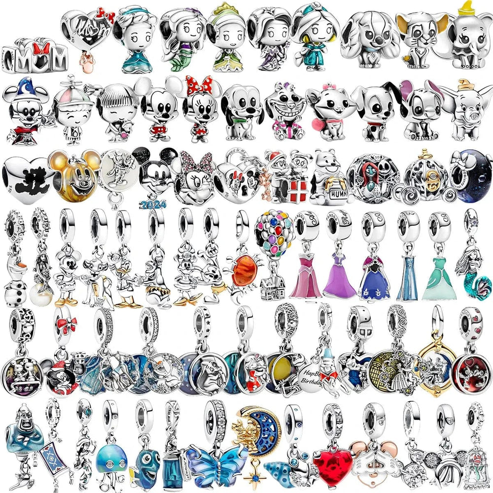 Planet Gates New 925 Sterling Silver Disney Princess Original model production Charm FIT Pandora Bracelet DIY Ladies Jewelry  Christmas Gift