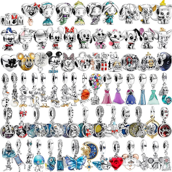 Planet Gates New 925 Sterling Silver Disney Princess Original model production Charm FIT Pandora Bracelet DIY Ladies Jewelry  Christmas Gift