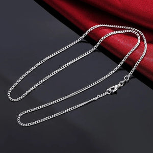 Planet Gates New 925 Sterling Silver Necklace 16/18/20/22/24/26/28/30 Inches 2MM String Chain For Women Men High Quality Jewelrys Gifts