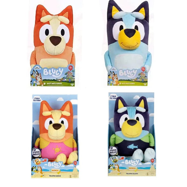 Planet Gates New A Family Of Bluey Talking Plush Bingo Dog Music Plush Toys Bluey Anime Figure Cute Animal Sing Dog Doll Kids Festival Gifts