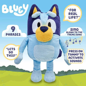 Planet Gates New A Family Of Bluey Talking Plush Bingo Dog Music Plush Toys Bluey Anime Figure Cute Animal Sing Dog Doll Kids Festival Gifts