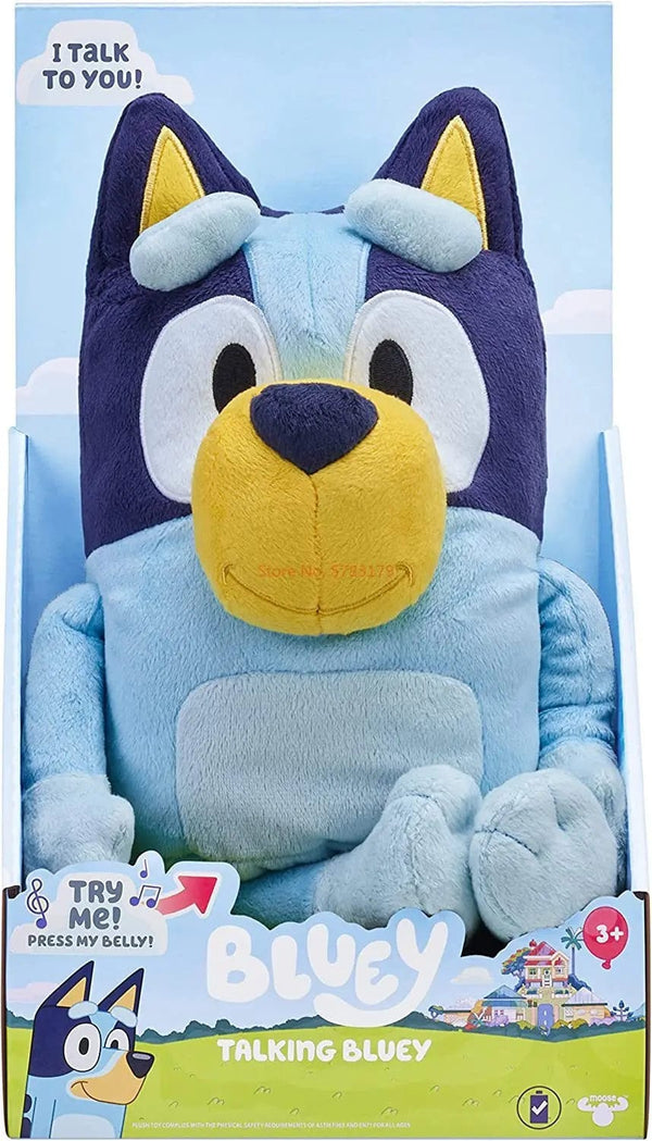 Planet Gates New A Family Of Bluey Talking Plush Bingo Dog Music Plush Toys Bluey Anime Figure Cute Animal Sing Dog Doll Kids Festival Gifts