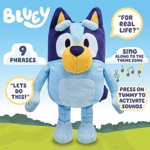 Planet Gates New A Family Of Bluey Talking Plush Bingo Dog Music Plush Toys Bluey Anime Figure Cute Animal Sing Dog Doll Kids Festival Gifts