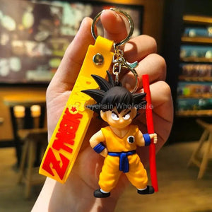 Planet Gates New Anime Dragon Ball Keychain Z Super Saiyan Son Goku Bulma Broly Piccolo Majin Buu Series Car Pendant Keyring Kids Toys Gifts