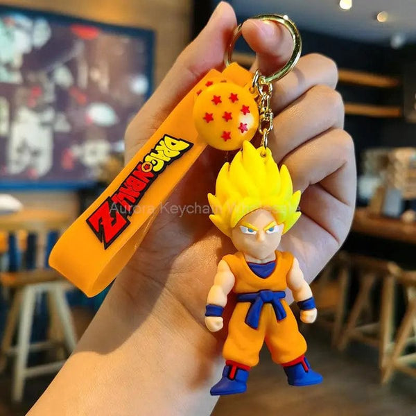 Planet Gates New Anime Dragon Ball Keychain Z Super Saiyan Son Goku Bulma Broly Piccolo Majin Buu Series Car Pendant Keyring Kids Toys Gifts