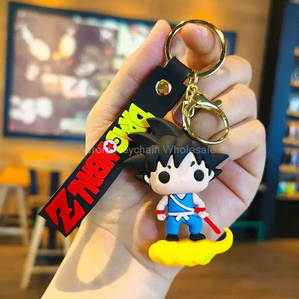 Planet Gates New Anime Dragon Ball Keychain Z Super Saiyan Son Goku Bulma Broly Piccolo Majin Buu Series Car Pendant Keyring Kids Toys Gifts