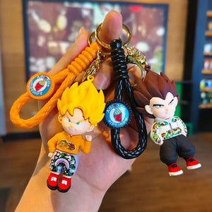 Planet Gates New Anime Dragon Ball Keychain Z Super Saiyan Son Goku Bulma Broly Piccolo Majin Buu Series Car Pendant Keyring Kids Toys Gifts