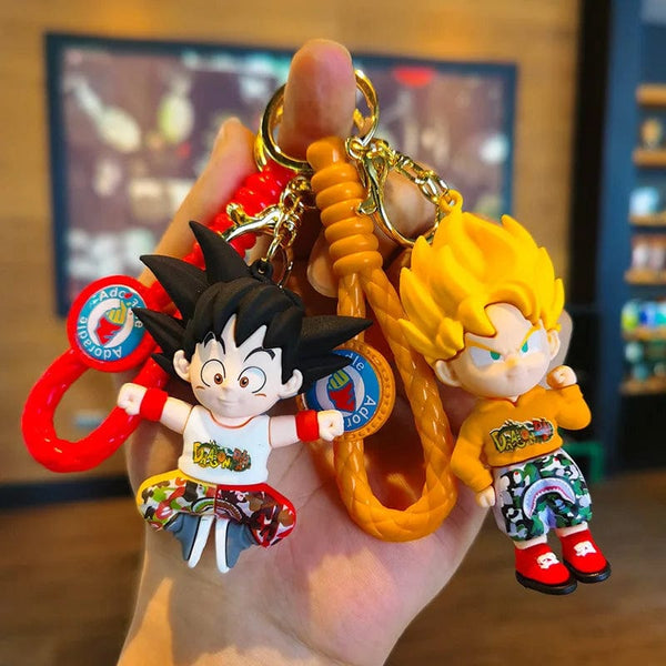 Planet Gates New Anime Dragon Ball Keychain Z Super Saiyan Son Goku Bulma Broly Piccolo Majin Buu Series Car Pendant Keyring Kids Toys Gifts
