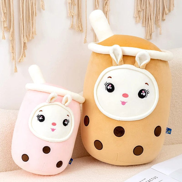 Planet Gates New Arrival Cartoon Fruit Bubble Tea Cup Plush Toys Real Life Boba Food With Suction Pillow Stuffed Soft Hug Cushion Decor