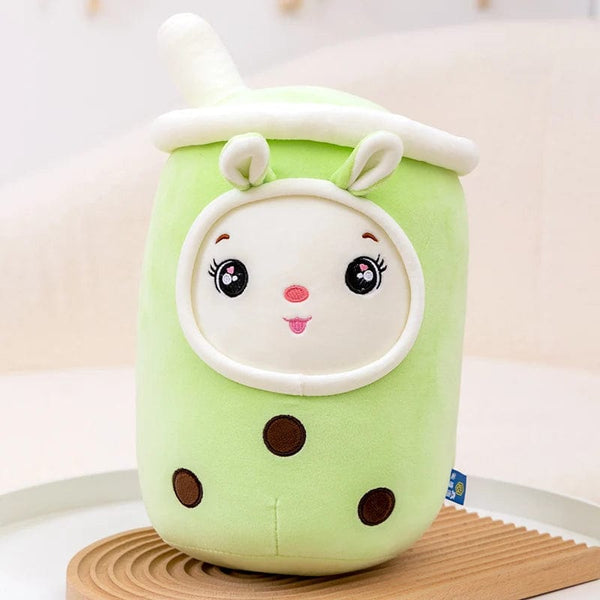 Planet Gates New Arrival Cartoon Fruit Bubble Tea Cup Plush Toys Real Life Boba Food With Suction Pillow Stuffed Soft Hug Cushion Decor
