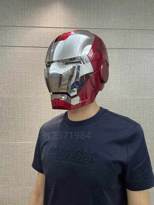 Planet Gates New AutoKing 1:1 Mk5 Iron Man Helmet Cosplay Voice Control Eyes with Light Model Toys for Adult Electric Wearable Christmas Gift