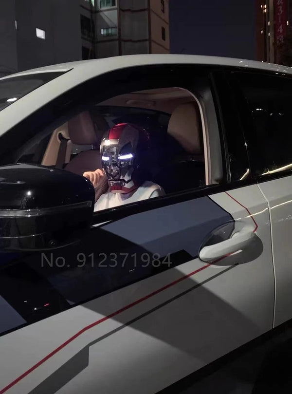 Planet Gates New AutoKing 1:1 Mk5 Iron Man Helmet Cosplay Voice Control Eyes with Light Model Toys for Adult Electric Wearable Christmas Gift