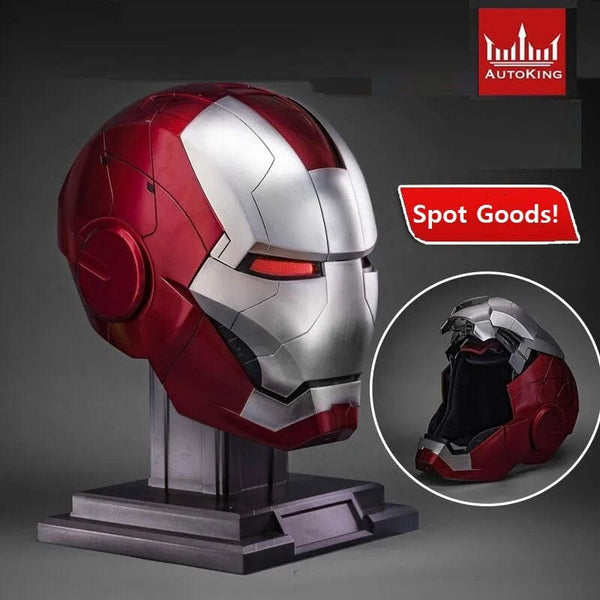 Planet Gates New AutoKing 1:1 Mk5 Iron Man Helmet Cosplay Voice Control Eyes with Light Model Toys for Adult Electric Wearable Christmas Gift