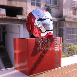Planet Gates New AutoKing 1:1 Mk5 Iron Man Helmet Cosplay Voice Control Eyes with Light Model Toys for Adult Electric Wearable Christmas Gift
