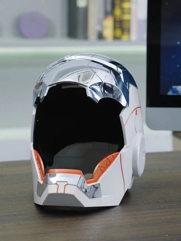 Planet Gates New AutoKing 1:1 Mk5 Iron Man Helmet Cosplay Voice Control Eyes with Light Model Toys for Adult Electric Wearable Christmas Gift