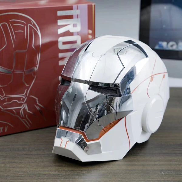 Planet Gates New AutoKing 1:1 Mk5 Iron Man Helmet Cosplay Voice Control Eyes with Light Model Toys for Adult Electric Wearable Christmas Gift