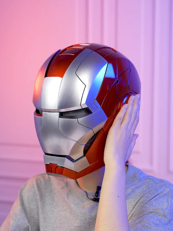 Planet Gates New AutoKing 1:1 Mk5 Iron Man Helmet Cosplay Voice Control Eyes with Light Model Toys for Adult Electric Wearable Christmas Gift
