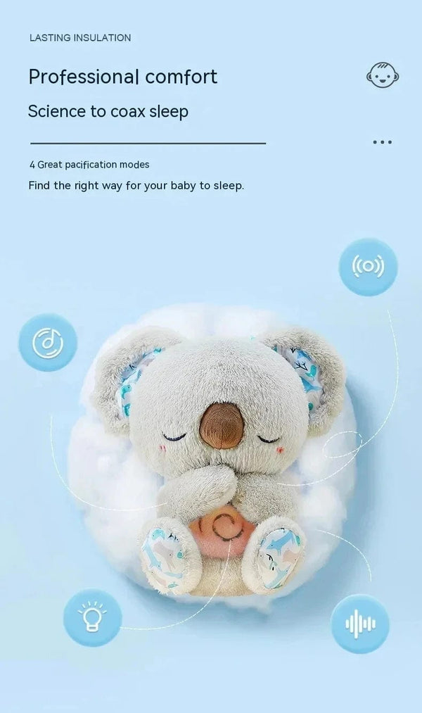 Planet Gates New Baby Breath Baby Bear Soothes Otter Plush Toy Doll Toy Child Soothing Music Sleep Companion Sound And Light Doll Toy Gifts