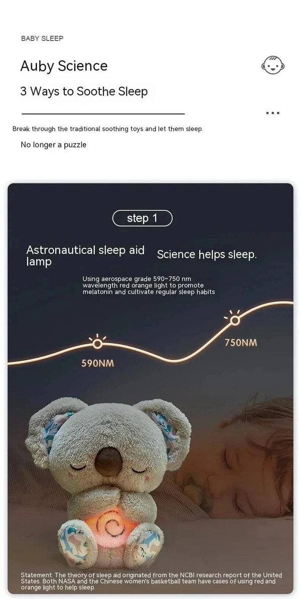 Planet Gates New Baby Breath Baby Bear Soothes Otter Plush Toy Doll Toy Child Soothing Music Sleep Companion Sound And Light Doll Toy Gifts