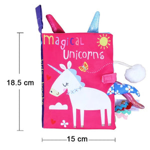 Planet Gates New Baby Toys Cartoon Animals Tail Baby Cloth Book Educational Ringed Paper Cloth Book Toys Enlightenment Baby Toys 0 12 Months