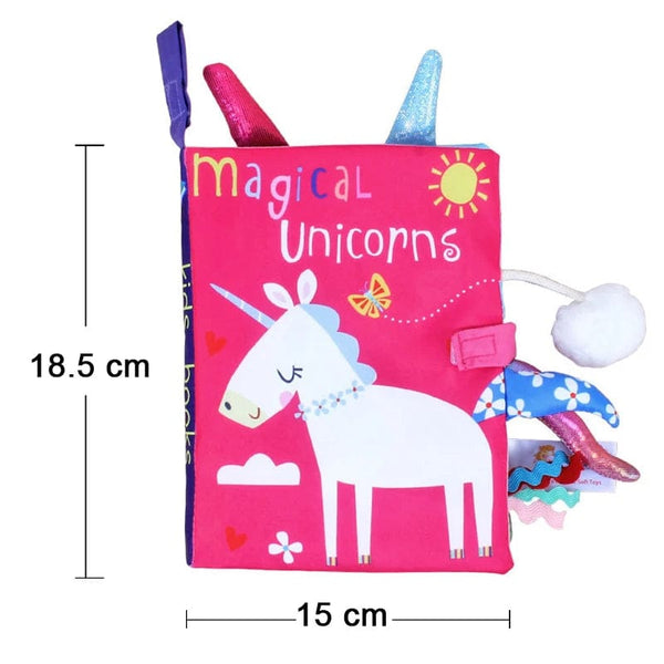 Planet Gates New Baby Toys Cartoon Animals Tail Baby Cloth Book Educational Ringed Paper Cloth Book Toys Enlightenment Baby Toys 0 12 Months