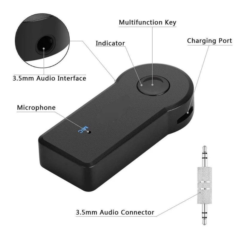 Planet Gates New best-selling AUX car Bluetooth audio receiver paired with 3.5mm wireless audio adapter Car Bluetooth converter