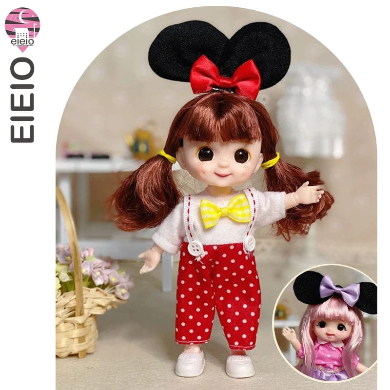 Planet Gates New BjD 16CM Doll For Gitls 13 Movable Joints Cute Face and Blue Eyes with Clothes Shoes Mini Dolls Girl Gift for Girls Diy Toys