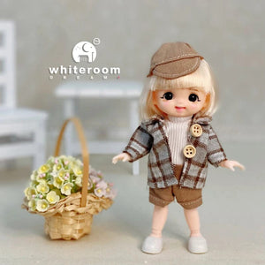 Planet Gates New BjD 16CM Doll For Gitls 13 Movable Joints Cute Face and Blue Eyes with Clothes Shoes Mini Dolls Girl Gift for Girls Diy Toys