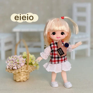 Planet Gates New BjD 16CM Doll For Gitls 13 Movable Joints Cute Face and Blue Eyes with Clothes Shoes Mini Dolls Girl Gift for Girls Diy Toys