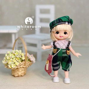 Planet Gates New BjD 16CM Doll For Gitls 13 Movable Joints Cute Face and Blue Eyes with Clothes Shoes Mini Dolls Girl Gift for Girls Diy Toys