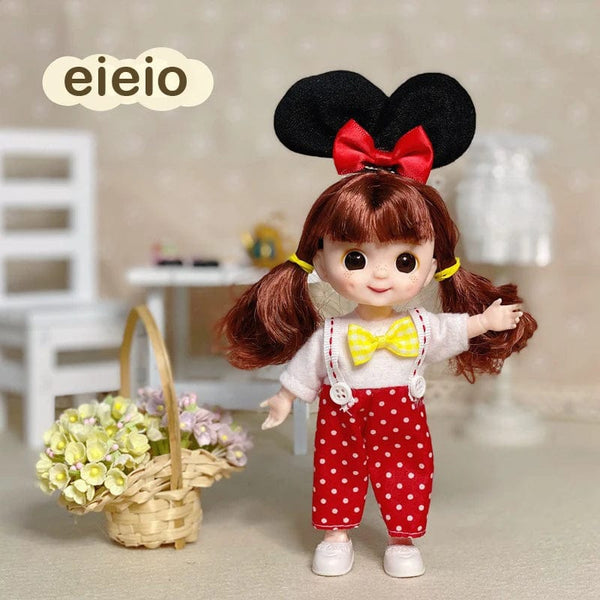 Planet Gates New BjD 16CM Doll For Gitls 13 Movable Joints Cute Face and Blue Eyes with Clothes Shoes Mini Dolls Girl Gift for Girls Diy Toys