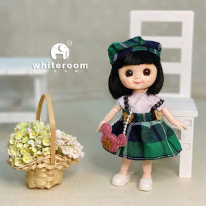 Planet Gates New BjD 16CM Doll For Gitls 13 Movable Joints Cute Face and Blue Eyes with Clothes Shoes Mini Dolls Girl Gift for Girls Diy Toys